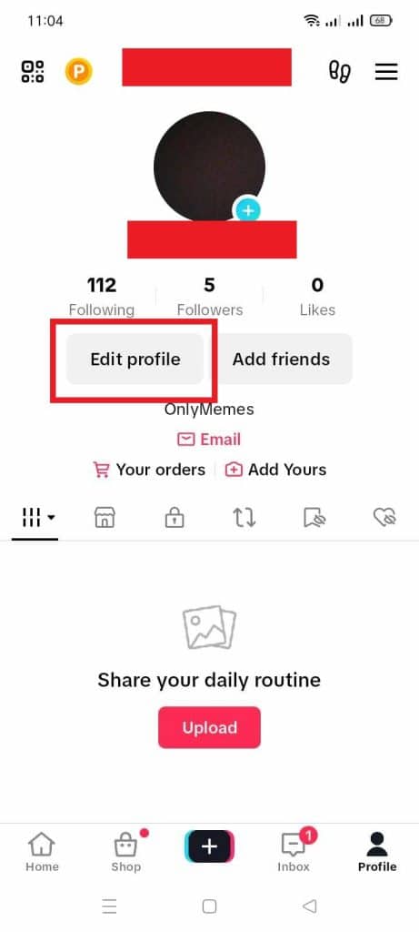 tiktok profile and tap edit profile: how to link instagram to tiktok advertisemint