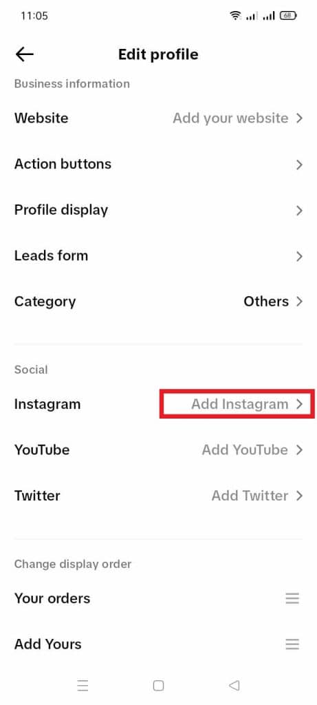 tap add instagram link:how to link instagram to tiktok advertisemint