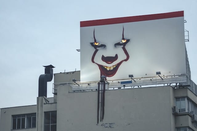 A Halloween on billboard in Santiago advertising agency.