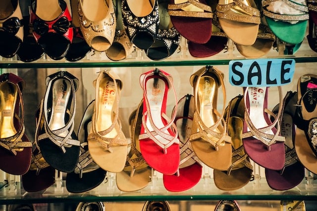 Shoes for sale at footwear store, Shoes Advertising Agency.