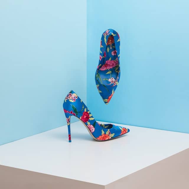 Woman heels at display, Shoes Advertising Agency.