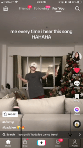 Tap your profile icon on your TikTok app.