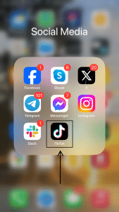 Open your TikTok app on your phone