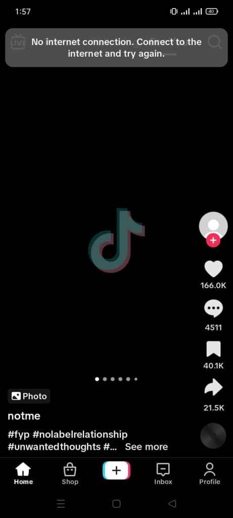 No internet connection: tiktok not working advertisemint