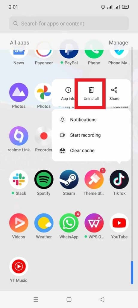 Uninstall TikTok app: tiktok not working advertisemint