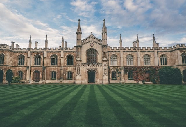 Front view of a University, University College Advertising.