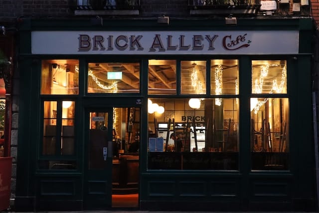 Brick Alley cafe front view, Dublin advertising agency