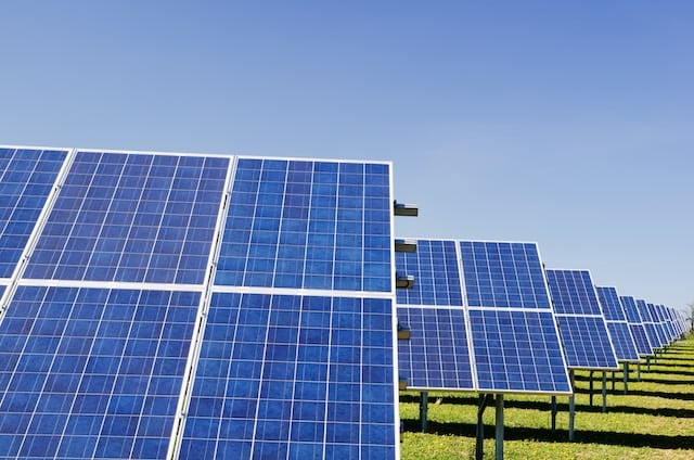 Solar farm producing energy, Oil, Gas & Energy Advertising Agency.