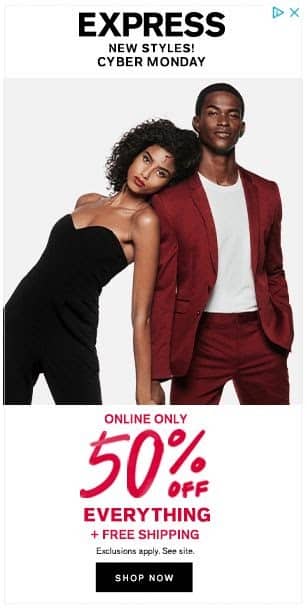 Express Clothing Ad